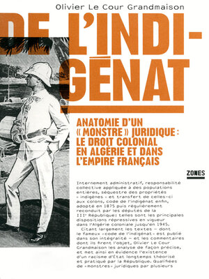 cover image of De l'indigénat
